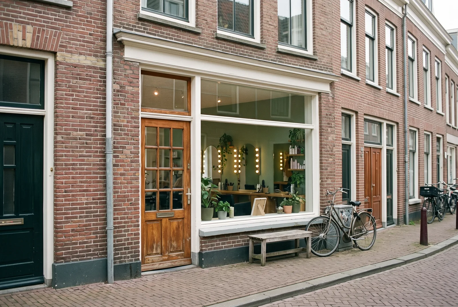 De gevel van Salon Juno in de Kleine Houtstraat