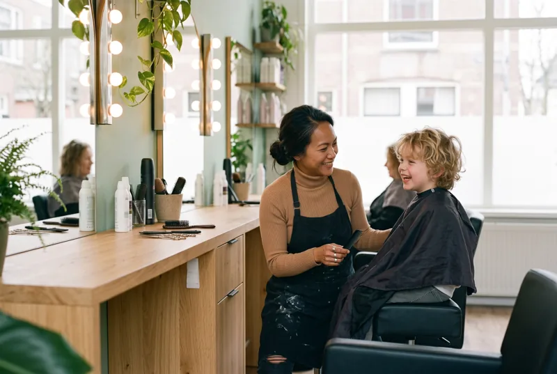 Kinderknippen bij Salon Juno